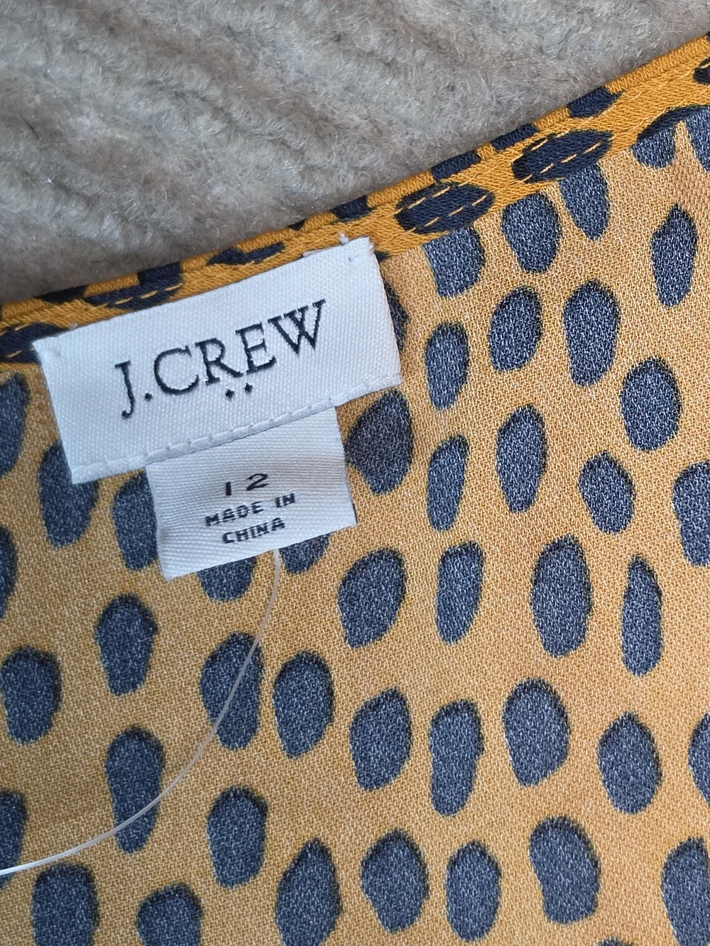 J.CREW Women's Sz 12 Animal Print Wrap Dress  V-Neck Short Sleeve Casual Career